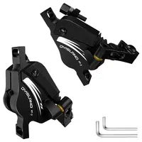 DYISLAND XT-7 Hydraulic Disc Brakes Calipers Cable Actuated Front & Rear Brake for MTB / Road Bike / Electric Bike - Black