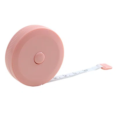 150cm Round Plastic Tape Measure Automatic Telescopic - Pink