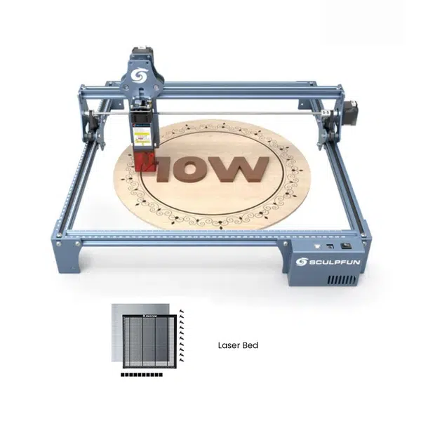 SCULPFUN S9 Pro 10W Laser Engraver + H44 Laser Bed