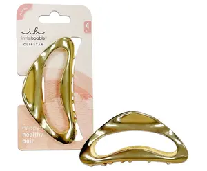 Skřipec do vlasů Invisibobble Clipstar Gold Luxe - kovový, zlatý + dárek zdarma