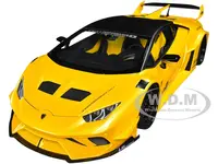Lamborghini Huracan GT "LB-Silhouette Works" Yellow Metallic with Black Top 1/18 Model Car by Autoart
