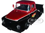 1956 Ford F-100 Pickup Truck "Mickey Thompson Performance Tires &amp; Wheels" Black and Red Metallic "Just Trucks" Series 1/24 Diecast Model Car by J