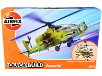 Skill 1 Model Kit  Apache Snap Together Painted Plastic Model Helicopter Kit by Airfix Quickbuild