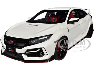 2021 Honda Civic Type R (FK8) RHD (Right Hand Drive) Championship White 1/18 Model Car by Autoart