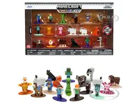 "Minecraft Caves &amp; Cliffs" Set of 18 Diecast Figures "Nano Metalfigs" Series Diecast Models by Jada