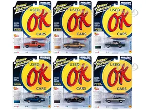 "Muscle Cars USA" 2023 Set B of 6 pieces Release 1 "OK Used Cars" 1/64 Diecast Model Cars by Johnny Lightning