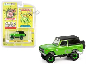 1969 Ford Bronco "Garbage Pail Kids Super Snotty" Green with Black Top "San Diego Comic-Con 2024 Exclusive" 1/64 Diecast Model Car by Greenlight