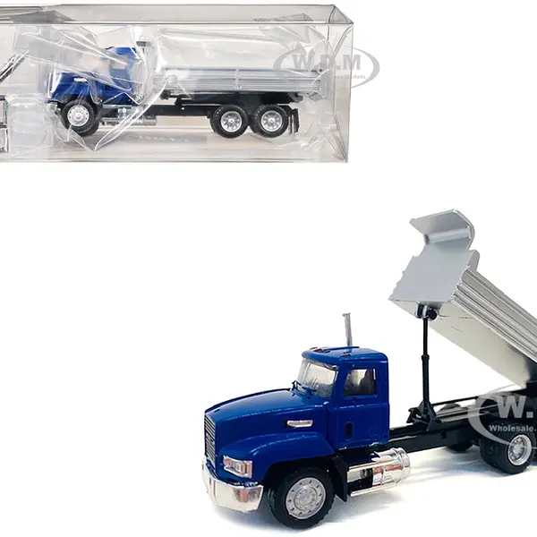 Mack Dump Truck Blue 1/87 (HO) Plastic Model Car by Promotex