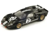 Ford MK 2 2 Bruce McLaren - Chris Amon "Shelby American" Winner "24 Hours of Le Mans" (1966) with Acrylic Display Case 1/18 Model Car by Spark