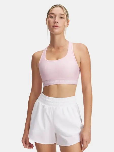 Dámská podprsenka Under Armour Crossback Mid Bra-PNK - Dámské