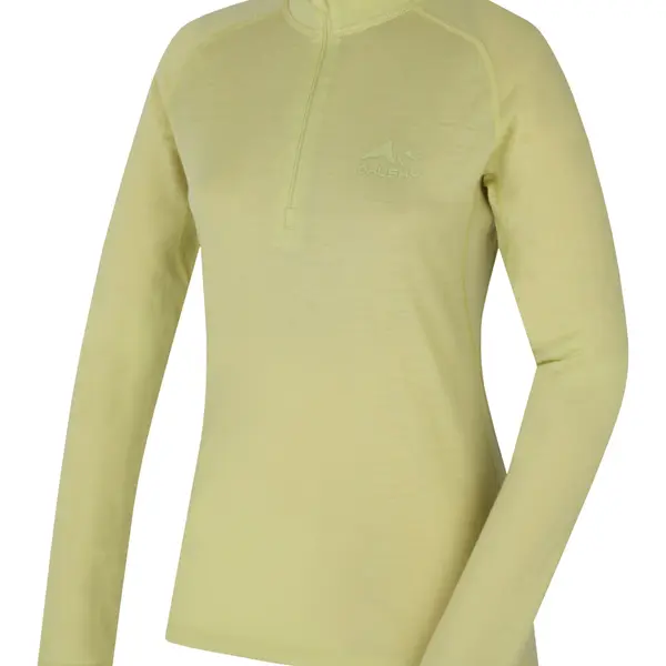 Husky Merow Zip L XXL, light green Merino termoprádlo triko