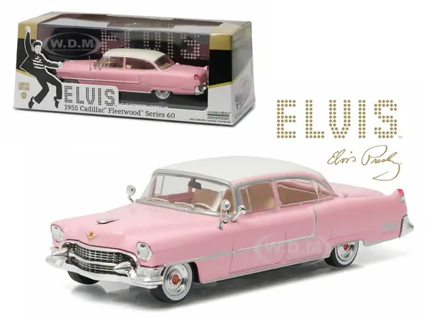 Elvis Presley 1955 Cadillac Fleetwood Series 60 &#34;Pink Cadillac&#34; (1935-1977) 1/43 Diecast Model Car by Greenlight