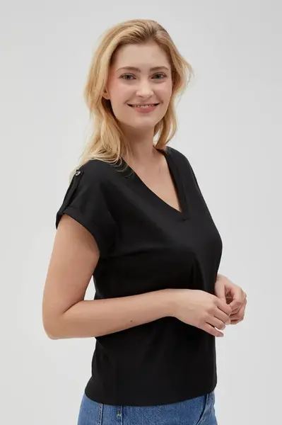 Marisse Women's T-Shirt L-Ts-4621 Black