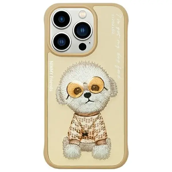 Zadní kryt NIMMY case GLASSES COOL DOG pro Apple iPhone 15 Pro Max, khaki