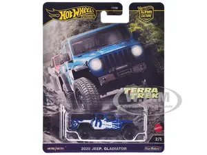 2020 Jeep Gladiator Pickup Truck Blue Metallic "MOPAR" "Terra Trek" Series Diecast Model Car by Hot Wheels