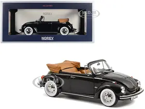 1973 Volkswagen 1303 Cabriolet Black 1/18 Diecast Model Car by Norev