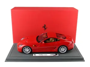 2006 Ferrari 599 GTB Fiorano with Manual Gear Rosso Corsa Race Red with DISPLAY CASE Limited Edition to 126 pieces Worldwide 1/18 Model Car by BBR