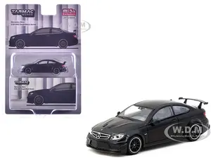 Mercedes-Benz C 63 AMG Coupe Black Series Matt Black "Global64" Series 1/64 Diecast Model by Tarmac Works