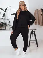 Komplet dresowy damski one size oversizowy DRESIS czarny Dstreet