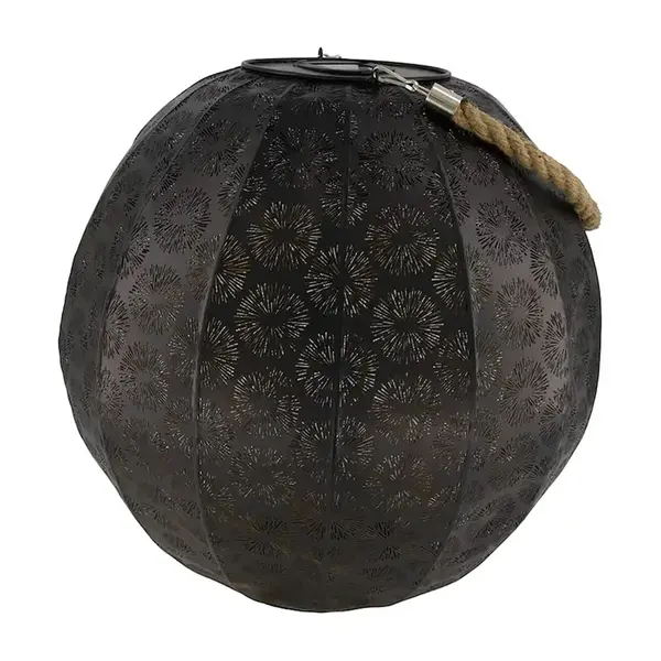 Solární led svítilna home & lifestyle 38,5 x 38,5 x 40 cm černá barva