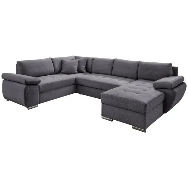 Livetastic SEDACÍ SOUPRAVA, textil, šedá