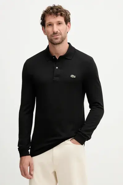 Bavlněné tričko s dlouhým rukávem Lacoste