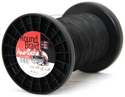Hell-cat splétaná šňůra round braid power black 1000 m-průměr 0,70 mm / nosnost 85 kg