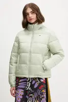 Bunda Tommy Jeans zelená barva, zimní, DW0DW21619