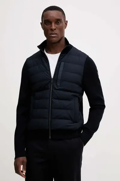 Péřová bunda MOOSE KNUCKLES Kamet tmavomodrá barva, přechodná, M35MK682