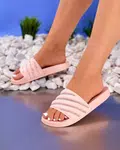 Resti Bright pink women's flip-flops with zircons Erikis - Footwear
