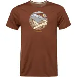 Smartwool FOURTEENER ACTIVE SHORT SLEEVE GRAPHIC TEE Pánské triko, hnědá, velikost