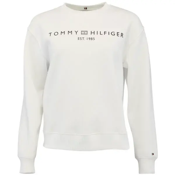 Tommy Hilfiger CHEST LOGO CREW NECK Dámská mikina, bílá, velikost