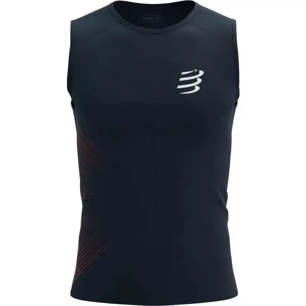 Compressport PERFORMANCE TANK Pánské běžecké tílko, černá, velikost