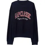 GAP CLASSIC LOGO CREW Pánská mikina, tmavě modrá, velikost