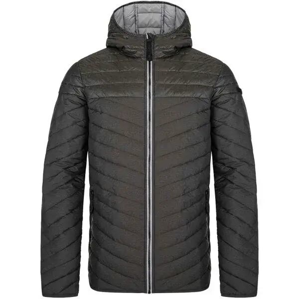 LOAP JEVEN Pánská buřtíková bunda, tmavě zelená, velikost