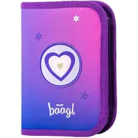 BAAGL SRDCE Školský peračník, fialová, veľkosť