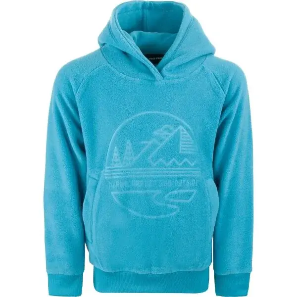 ALPINE PRO NAUJO Dětská mikina, tyrkysová, velikost