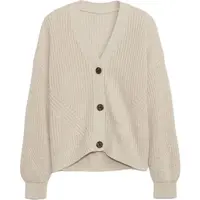 GAP V-BTTN FRONT Dívčí svetr, béžová, velikost