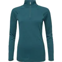 Smartwool CLASSIC A-S MERINO BL 1/4 ZIP Dámské termo triko, tmavě zelená, velikost