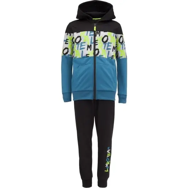 Lewro MONTE Chlapecká tepláková souprava, černá, velikost 152-158