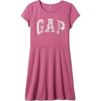 GAP V-FRCH LOGO Dívčí šaty, růžová, velikost