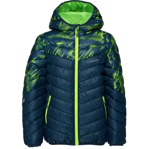 Lewro DEVON Chlapecká prošívaná bunda, tmavě modrá, velikost 128-134