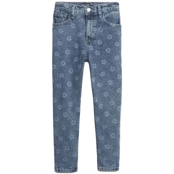 GAP V-SP MOM JEAN Dívčí džíny, modrá, velikost 12Y