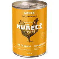 LOUIE KUŘECÍ S RÝŽÍ 1 200 G Psí konzerva, žlutá, velikost