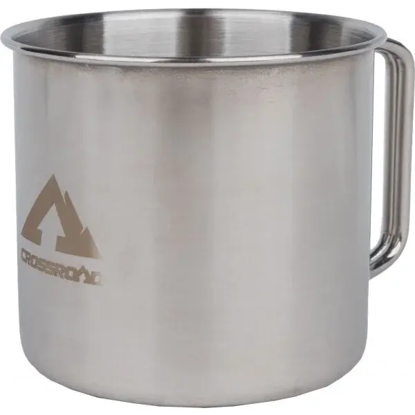Crossroad STEELCUP Nerezový jednostěnný hrnek, stříbrná, velikost 300 ML