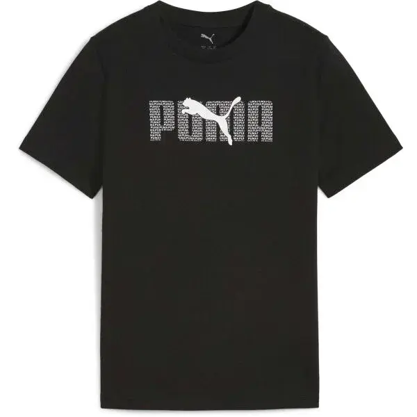 Puma ESSENTIALS LOGO LAB TEE B Chlapecké triko, černá, velikost