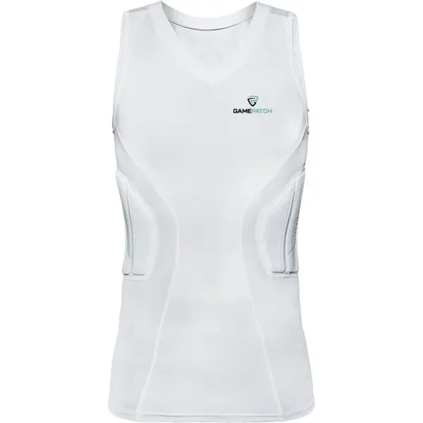 GAMEPATCH PADDED SHIRT PRO Kompresní unisex triko, bílá, velikost