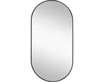 Nástenné zrkadlo Josie 50x100 cm, čierne oválné%