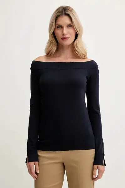 Svetr United Colors of Benetton dámský, tmavomodrá barva, 1W2AD10E0