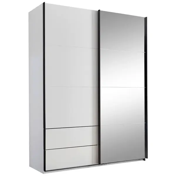 Xora SKŘÍŇ S POSOUVACÍMI DVEŘMI, černá, bílá, 170/225,5/60,5 cm